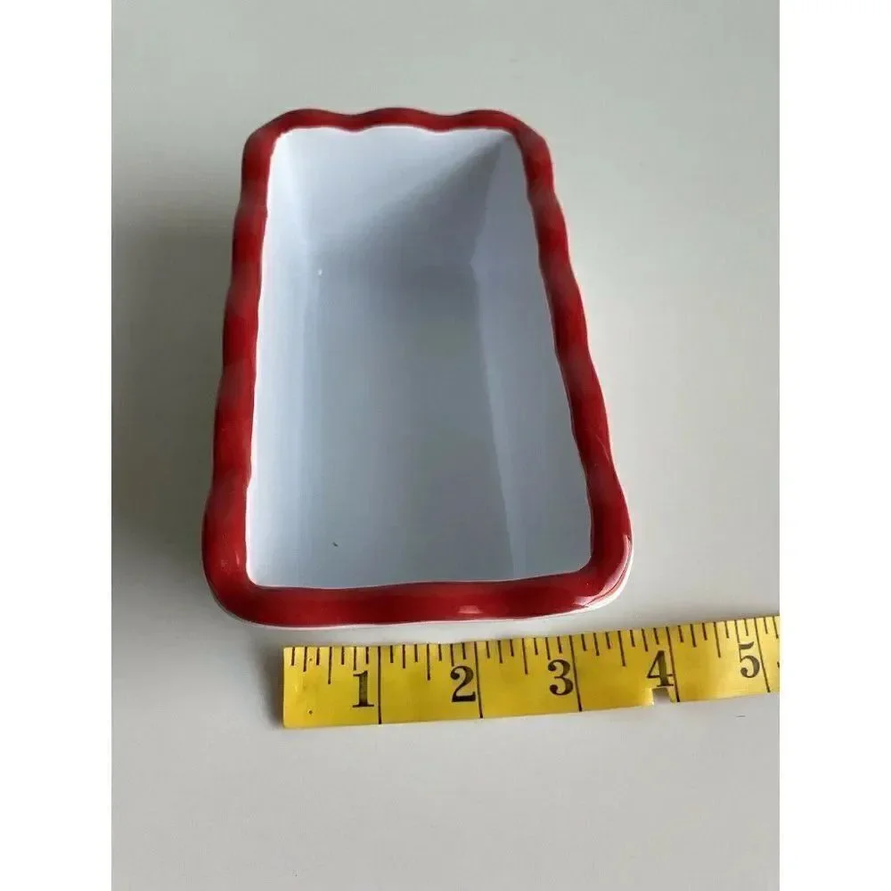 Disney‎ Mickey Minnie Valentine’s Mini Loaf Bread Baking Pan Dish Ceramic…